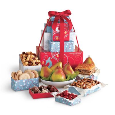 Holiday Tower of Treats Gift - Original, christmas gift idea, christmas gift online, best christmas gift idea, fun christmas gift