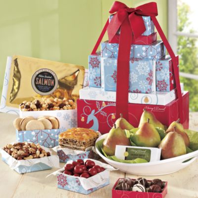 Holiday Tower of Treats Gift - Deluxe, christmas gift idea, christmas gift online, best christmas gift idea, fun christmas gift