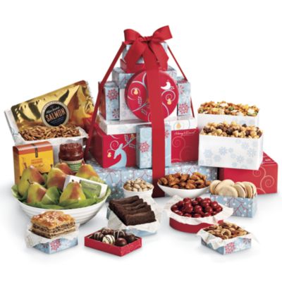 Holiday Tower of Treats Gift - Supreme, christmas gift idea, christmas gift online, best christmas gift idea, fun christmas gift
