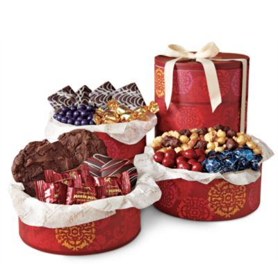Holiday Sweets Tower - Grand, christmas gift idea, christmas gift online, best christmas gift idea, fun christmas gift