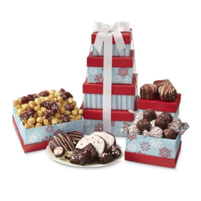 Peppermint Gift Tower, christmas gift idea, christmas gift online, best christmas gift idea, fun christmas gift