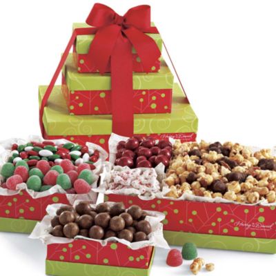 Christmas Candy Gift Tower, christmas gift idea, christmas gift online, best christmas gift idea, fun christmas gift