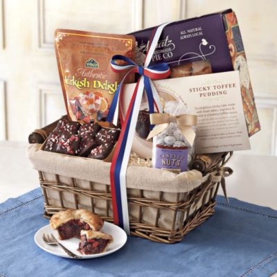 English Sweets Basket, holiday gift basket, good gift basket, Christmas gift idea