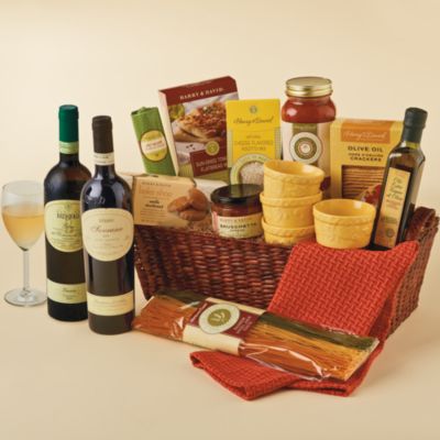 Cucina D&#39;Italia Gift Basket with Italian Wine