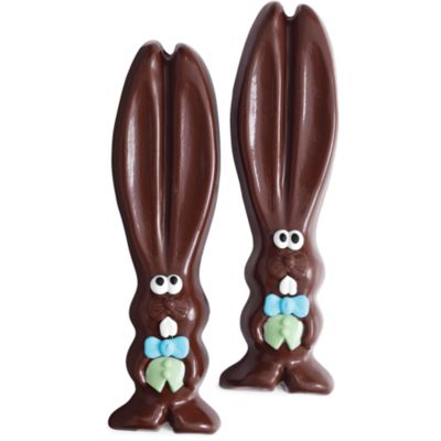 2 Solid Chocolate Bunnies