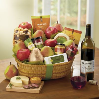 Roxy Ann Gift Basket Deluxe with Wine