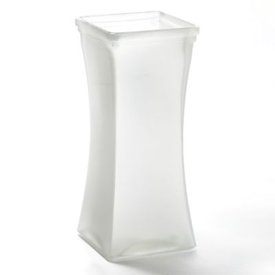 Frosted Square Floral Vase