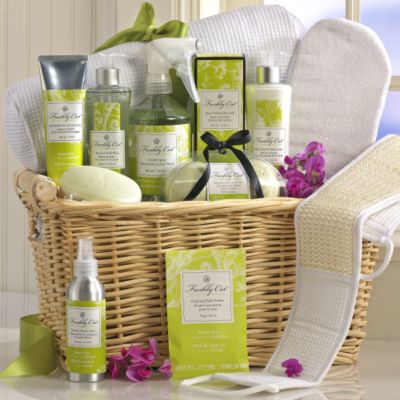 Freshly Cut Sweet Pea Spa Gift Basket