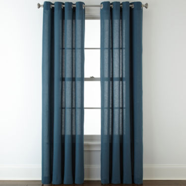 Curtains Ideas curtains jcpenney home collection : JCPenney Home⢠Cotton Classics Solid Grommet-Top Curtain Panel ...