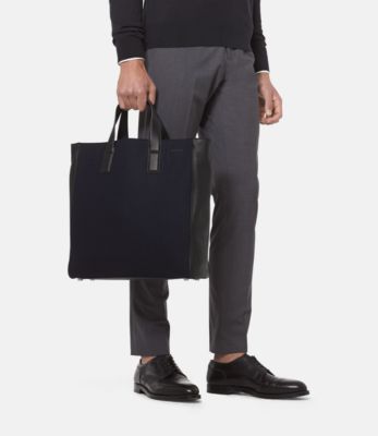 Kahn Wool Leather Tote