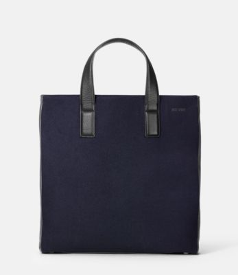 Kahn Wool Leather Tote