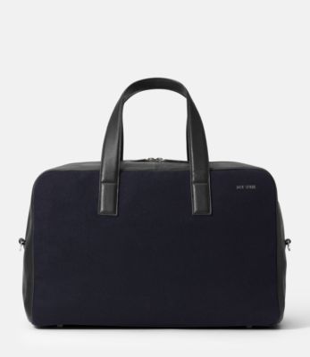 Kahn Wool Leather Overnight Bag