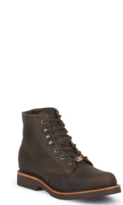 6" CHOCOLATE APACHE STEEL TOE LACE UP