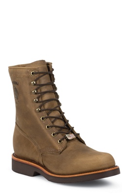 8" TAN RODEO STEEL TOE LACE UP