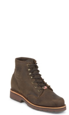 6" CHOCOLATE APACHE STEEL TOE LACE UP