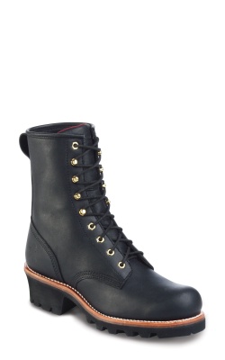 8" BLACK INSULATED STEEL TOE LOGGER