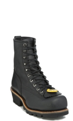 8" BLACK OILED C/T LACE TO TOE LOGGER