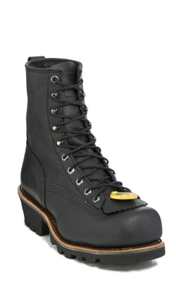 8" BLACK OILED C/T LACE TO TOE LOGGER