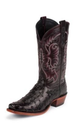 BLACK CHERRY B/O FULL QUILL OSTRICH
SINGLE STITCHED WELT,HANDCRAFTED IN THE USA