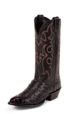 BLACK CHERRY B/O FULL QUILL OSTRICH
SINGLE STITCHED WELT,HANDCRAFTED IN THE USA