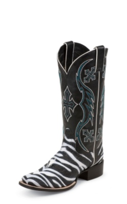 Nacona Black and White Tiger Ray Boot