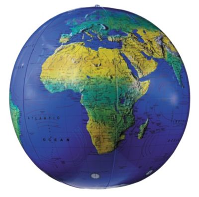 16" Topographical Inflatable Globe