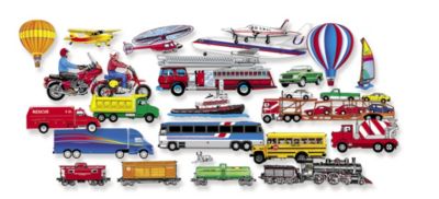 Trucks, Trains & Planes Pre-Cut Feltboard Set