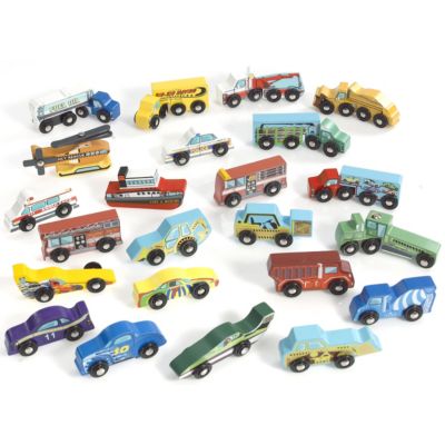 Deluxe Wooden Car Set (Set of 24)