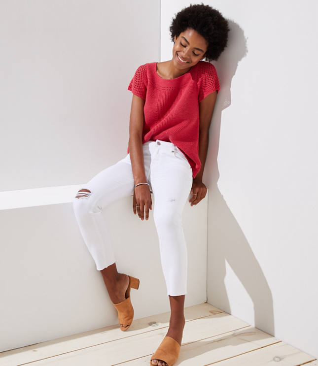 modern skinny crop loft