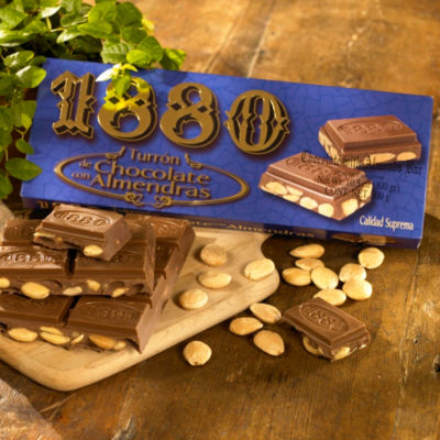 Gourmet Chocolate Almond Turron Candy by 1880 - 10.6oz 300 g