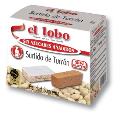 Sugar Free Turron Portions Assortment by El Lobo - 150 g