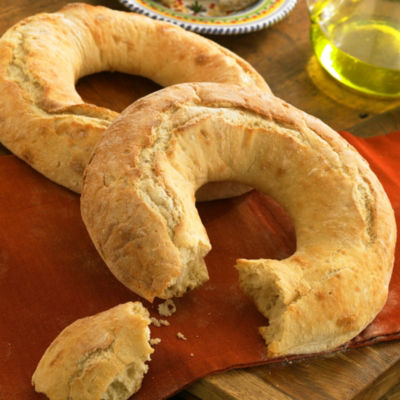 Two Ring Shaped Loaves of Galician Bread - Roscas Gallegas