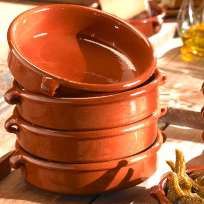 8 Inch Terra Cotta Cazuelas (4 Dishes)