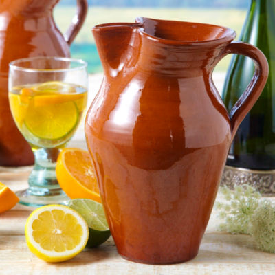 Rustic Terra Cotta Sangr&iacute;a Pitcher