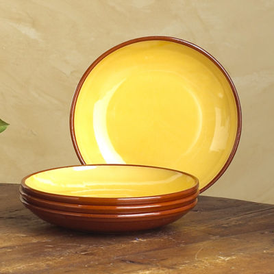Salad/Dessert Plate with Yellow Glaze