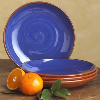 Dinner Plate with Blue Wash Glaze