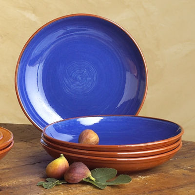 Salad/Dessert Plate with Blue Wash Glaze
