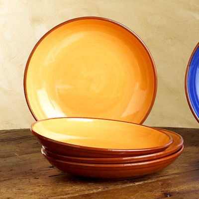 Salad/Dessert Plate with Orange Wash Glaze