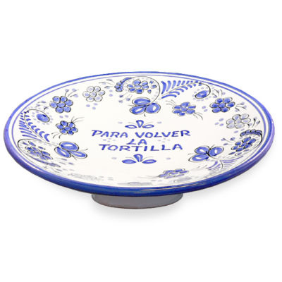 Blue Flor Spanish Tortilla Flipper & Server