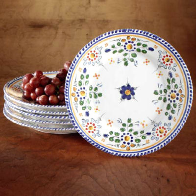 Set of Four Salad / Lunch Plates - 9.5 Inches Each