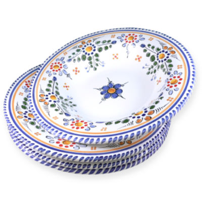 Four Flor Pasta Bowls - 9.5 Inch Diameter