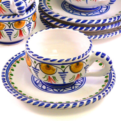 Set of Two Espresso Cups with Saucers