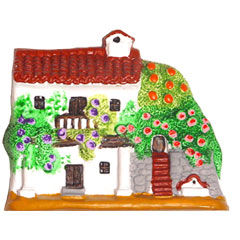 Decorative Terra-Cotta Ceramic House