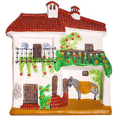 Decorative Terra-Cotta Ceramic House
