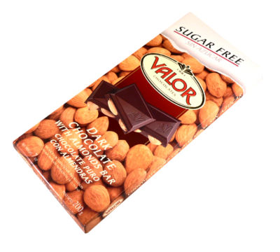 Sugar Free Dark Chocolate with Almonds by Valor
