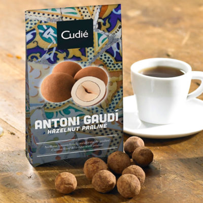 Chocolate Covered Hazelnuts in Antoni Gaud&iacute; Box