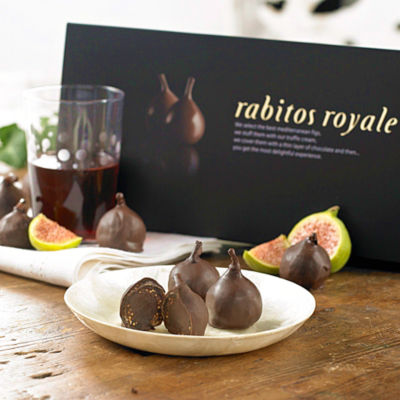 Rabitos Royale Gourmet Dark Chocolate-Stuffed Fig Bonbons (8 Pieces)