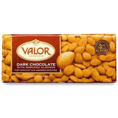 Dark Chocolate Bar with Whole Marcona Almonds by Valor