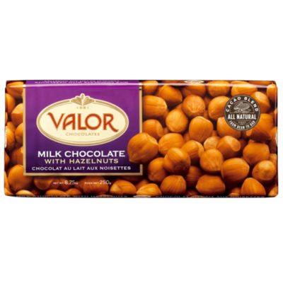 Milk Chocolate Bar with Whole Hazelnuts by Valor