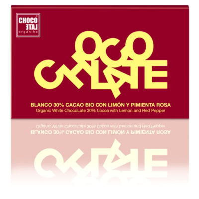 White Chocolate with Lemon and Red Pepper by Org&aacute;niko (3 Bars)